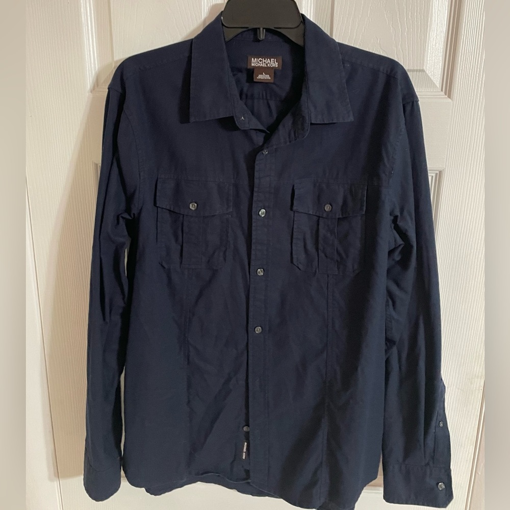 Mens Michael Kors Linen Shirt - Picture 2 of 9
